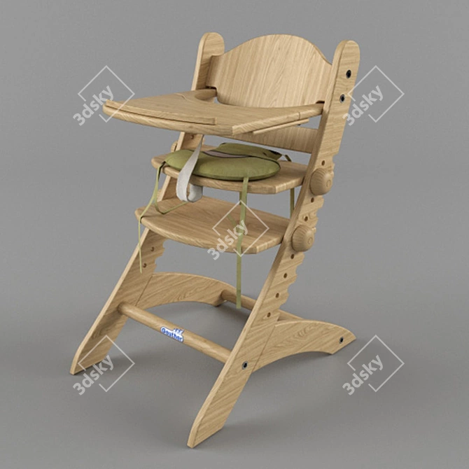 Geuther Swing High Chair - Stylish and Practical 3D model image 1