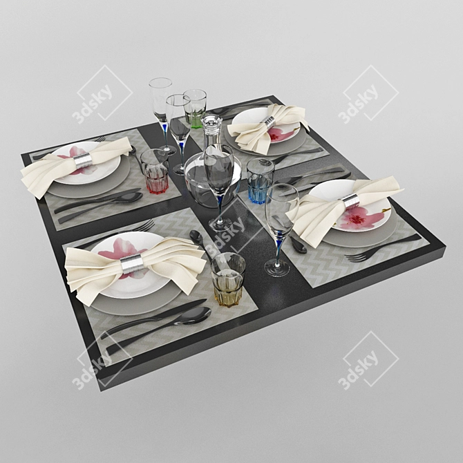 Elegant Table Decor: Transform Your Space 3D model image 1