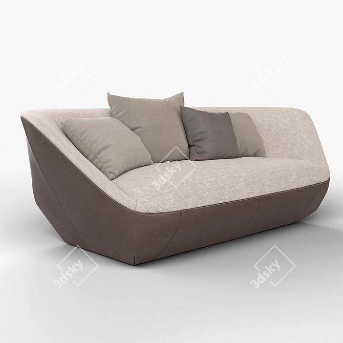 Elegant Isanka Sofa by Walter Knoll 3D model image 1