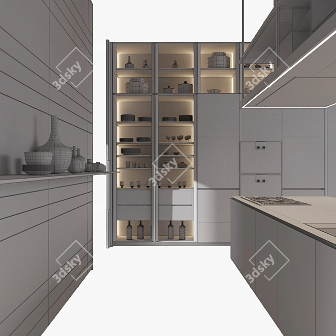 Poliform Varenna Artex: Contemporary Kitchen Solution 3D model image 2