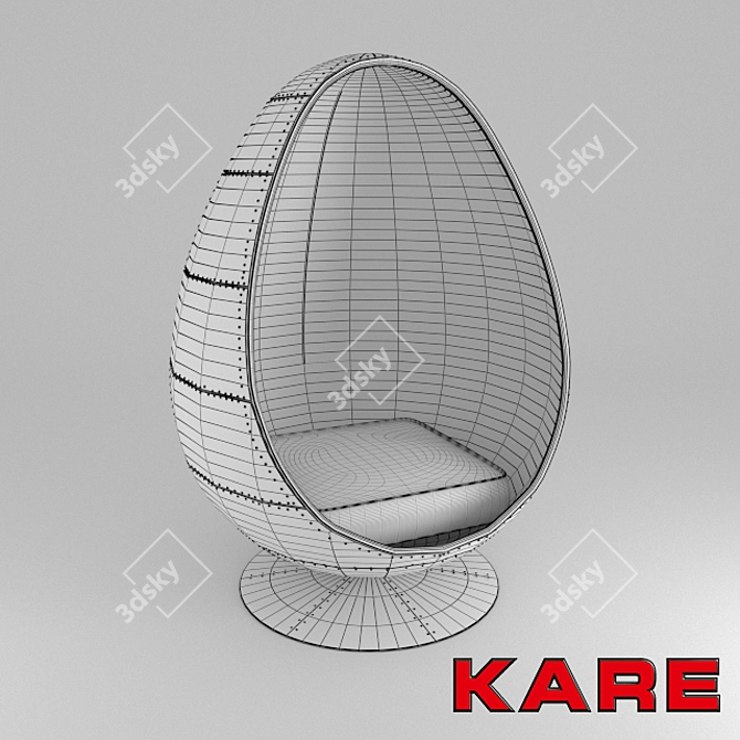 Copper Eye Ball Swivel Armchair 3D model image 3