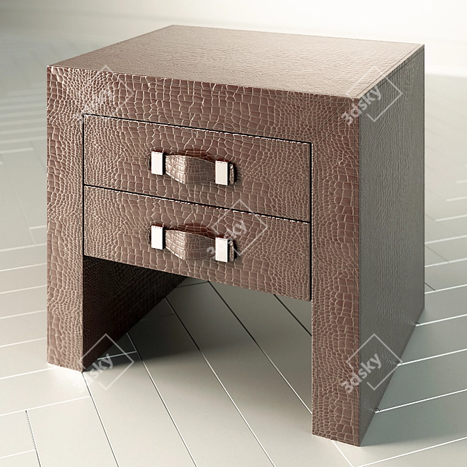 Luxury Bedside Table, Rugiano Florida 3D model image 1