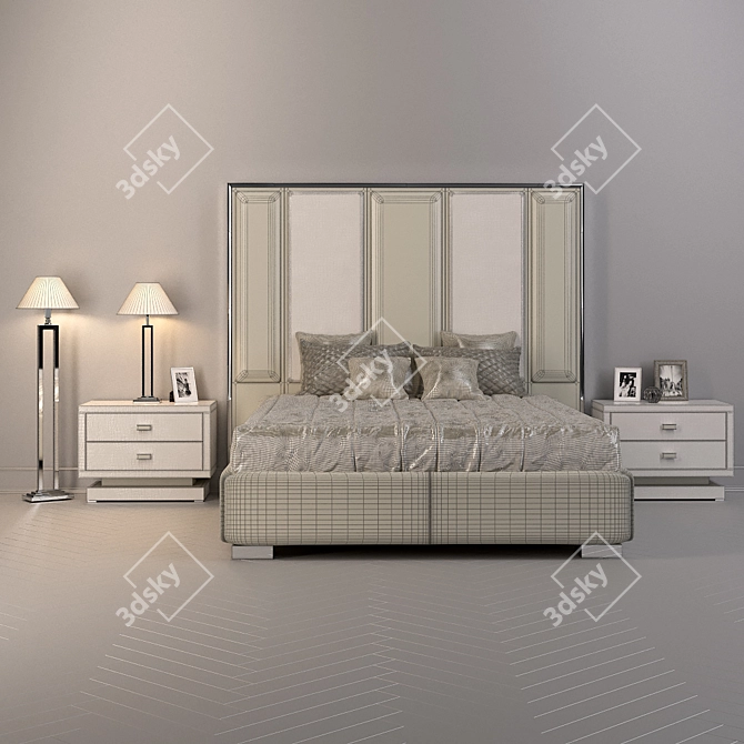 Rugiano Stripe Bed Set 3D model image 3