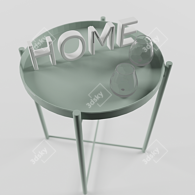 Sleek Serve: IKEA Ironed Table 3D model image 2