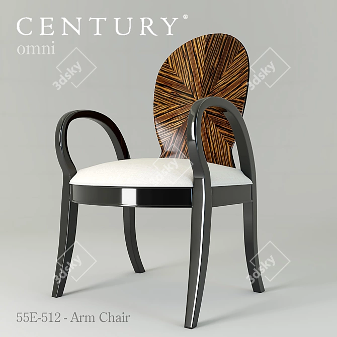 Century Omni 55E-512 Arm Chair 3D model image 1