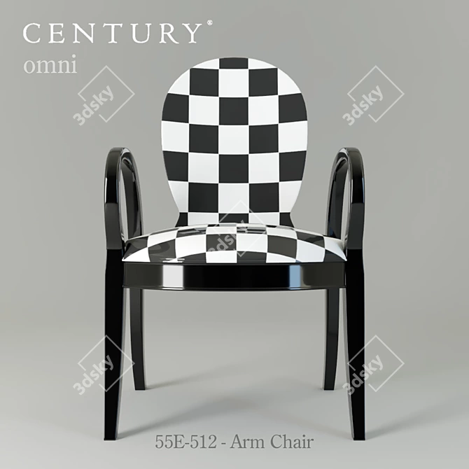 Century Omni 55E-512 Arm Chair 3D model image 2
