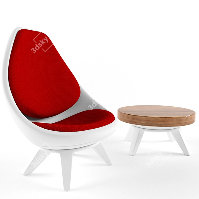 Orbit Swivel Lounge Chair 3D model image 3