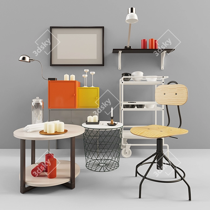 IKEA Furniture Set for Stylish Interiors 3D model image 1