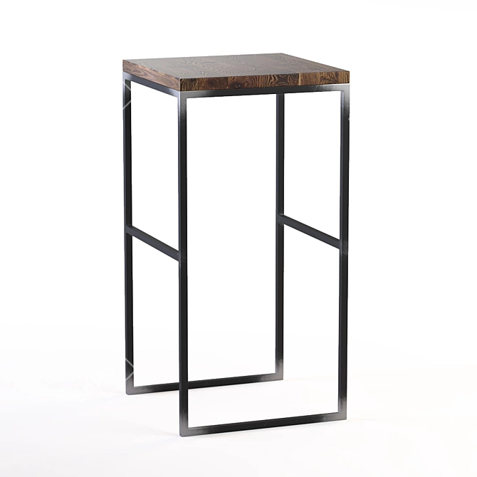 Archpole High Metal Bar Stool 3D model image 1