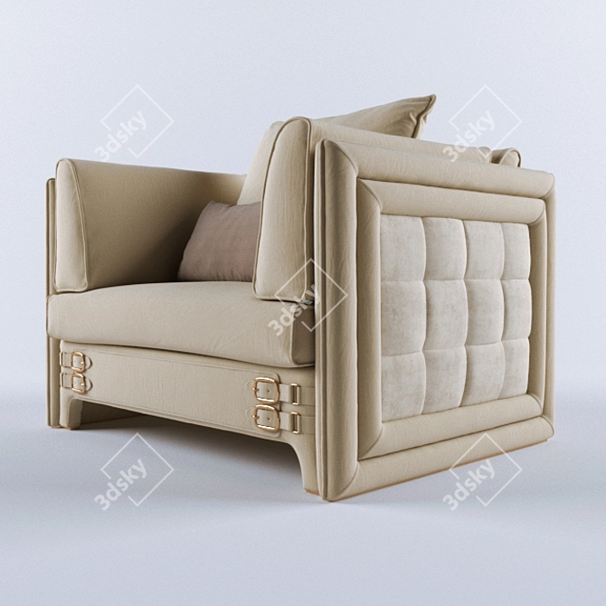 Title: Cozy Lounge Armchair 3D model image 1