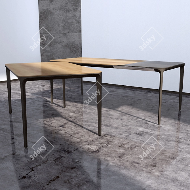 Sovet Slim Extensible Folding Table 3D model image 1