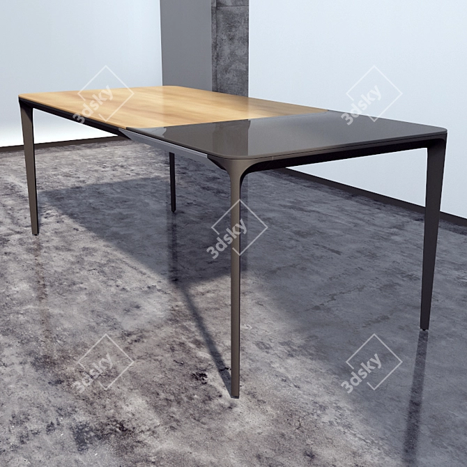 Sovet Slim Extensible Folding Table 3D model image 2