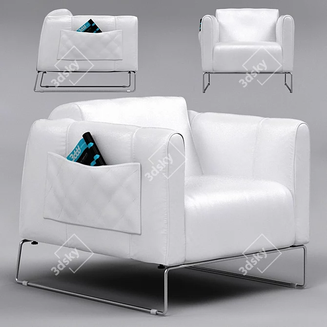 Elegant Regia Armchair by Natuzzi 3D model image 1