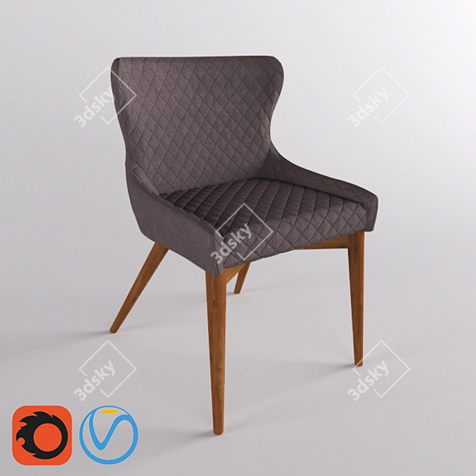 Modern Taran Dining Chair 3D model image 1