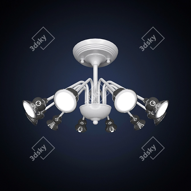 Elegant Saluto Chandelier 3D model image 1