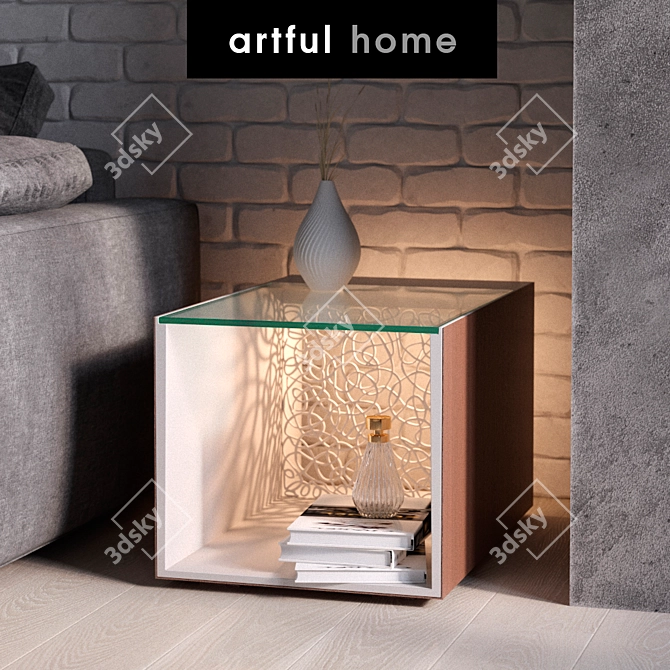 Elio I Illuminated End Table 3D model image 2