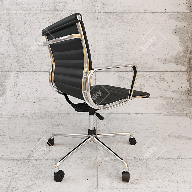 ErgoLeather Office Chair 3D model image 2