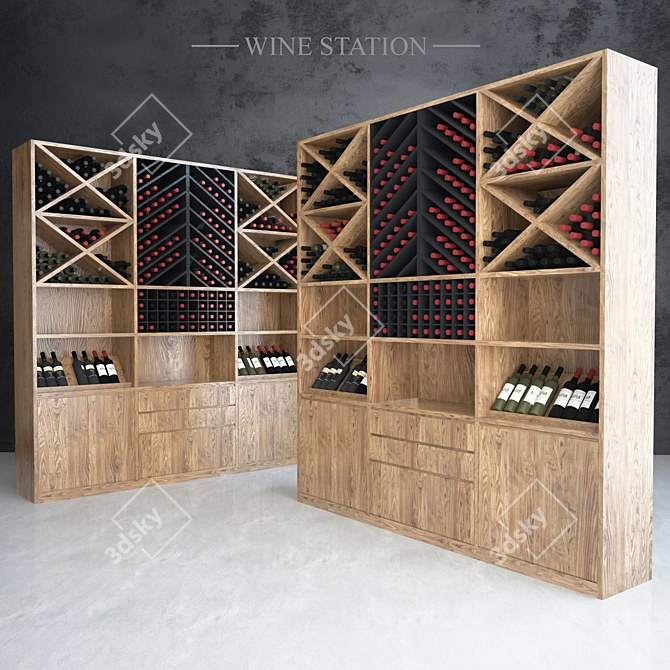 Wine Cellar: Elegant Wine Station 3D model image 1