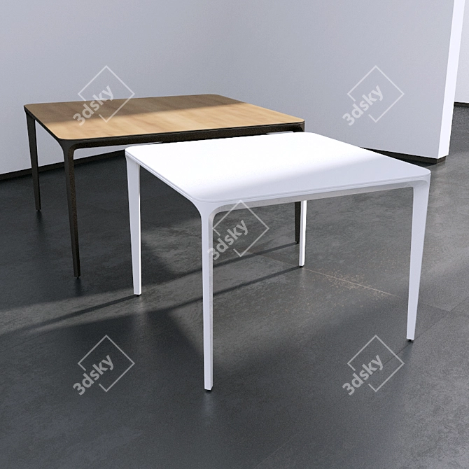 Sleek Square "Sovet" Table 3D model image 1