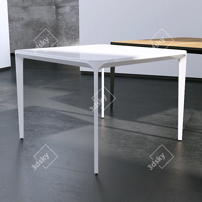 Sleek Square "Sovet" Table 3D model image 2