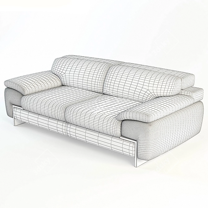 Italian Leather Sofa: Oregon II 3D model image 2