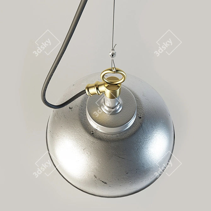 Copper Shipyard Pendant: Industrial Charm 3D model image 2