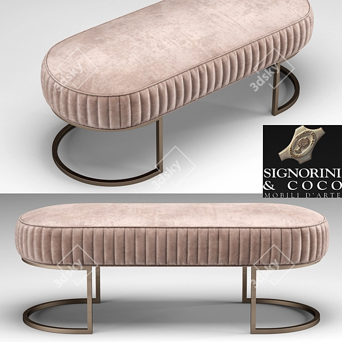 Bubble Bench: Signorini & Coco 3D model image 1