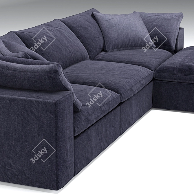 Restoration Hardware Blue Cloud Sofa 3D model image 2