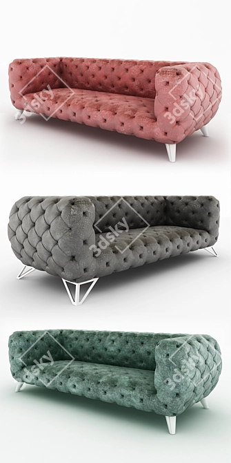 Modern Chester Sofa: 3D Max Design 3D model image 2