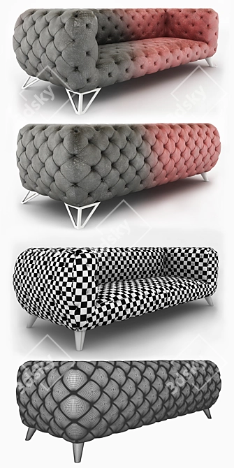Modern Chester Sofa: 3D Max Design 3D model image 3