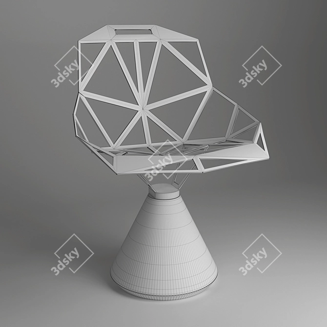 Italian Design Chair ONE 3D model image 2