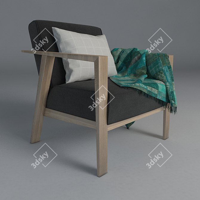 Elegant Ikea Chair: Comfort & Style 3D model image 1