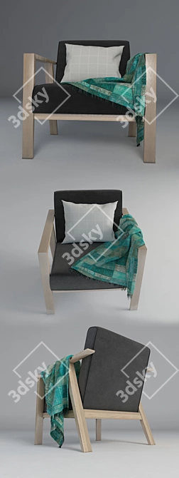 Elegant Ikea Chair: Comfort & Style 3D model image 2