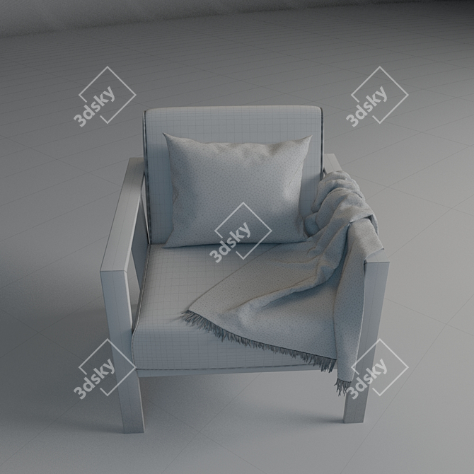 Elegant Ikea Chair: Comfort & Style 3D model image 3