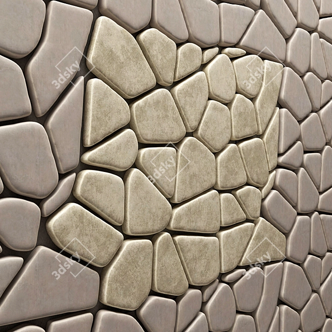 Stone Decor Panel: 3D Texture, 8192x8192 3D model image 1