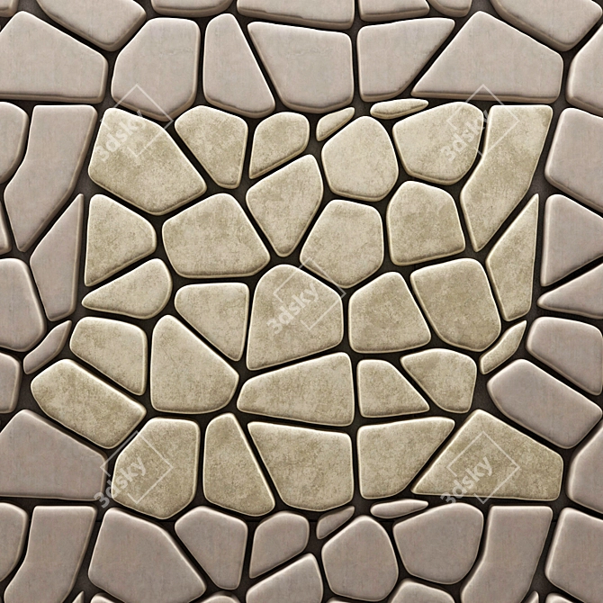 Stone Decor Panel: 3D Texture, 8192x8192 3D model image 2