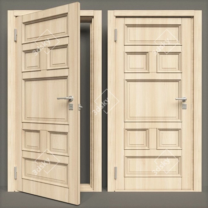 2-in-1 DoorS: Versatile and Stylish 3D model image 1