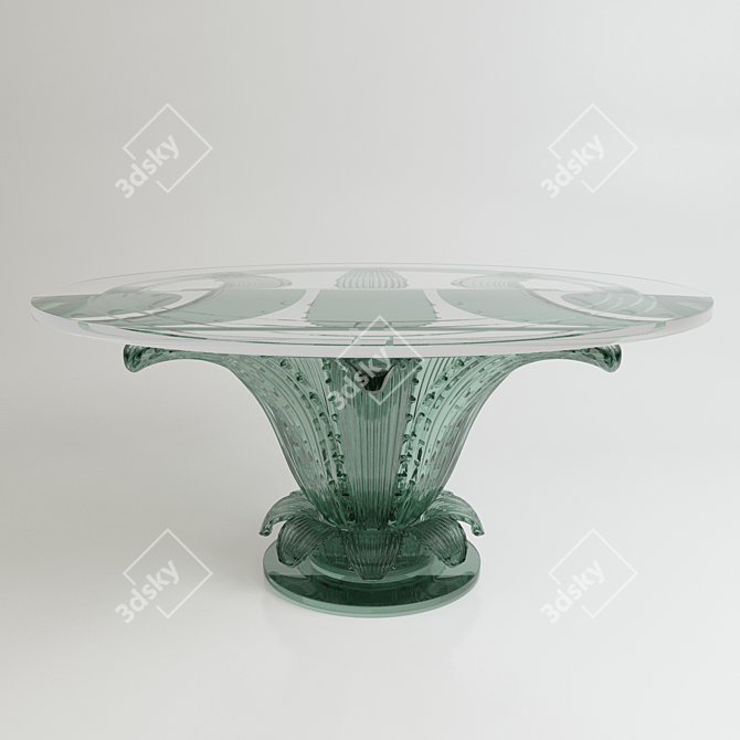 Cactus Crystal Table - Stunning French Design 3D model image 1