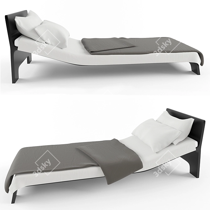 Sleek Modbed: Contemporary Single Bed 3D model image 1