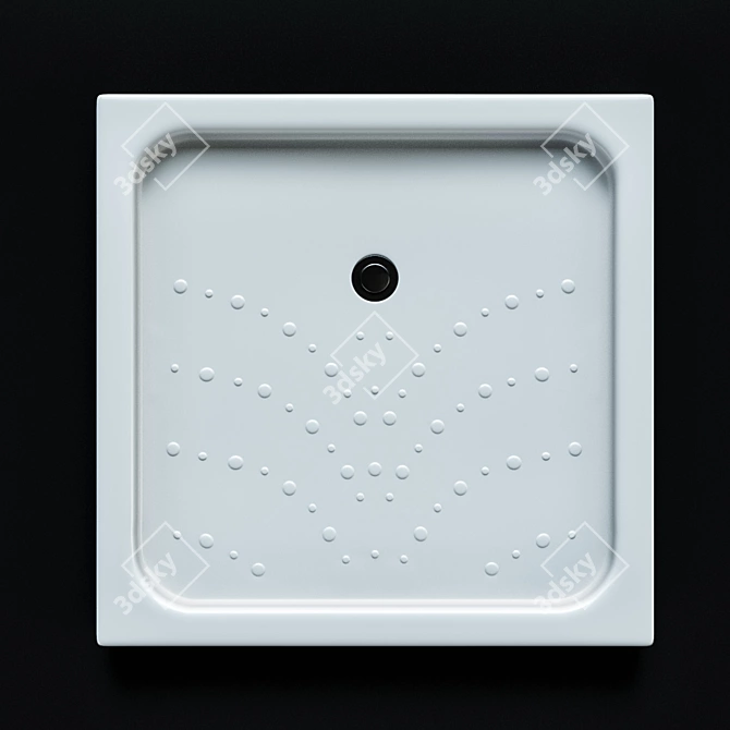 UltraSlim White Shower Plate 90x90 3D model image 3