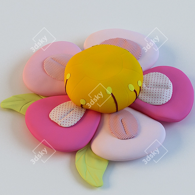 Colorful Flower Pouf for Children - Haba 2642 3D model image 1