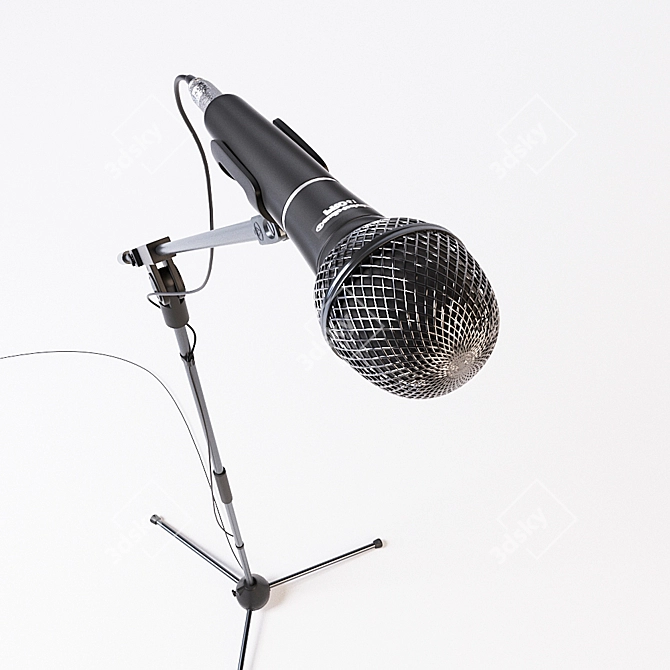 Professional Vocal Microphone with Stand - Audio-technica PRO61 3D model image 2