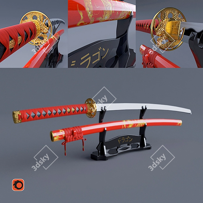 Dragon Slayer Katana 3D model image 1