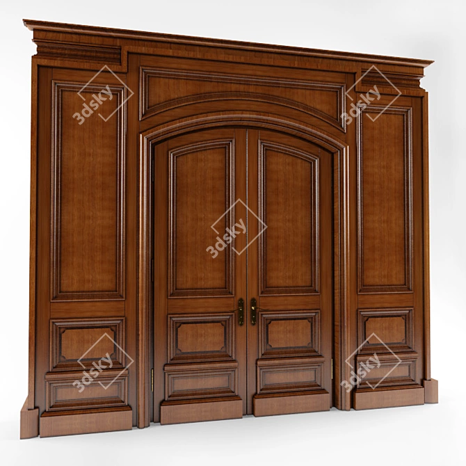 Classic Entrance Door 3D model image 1