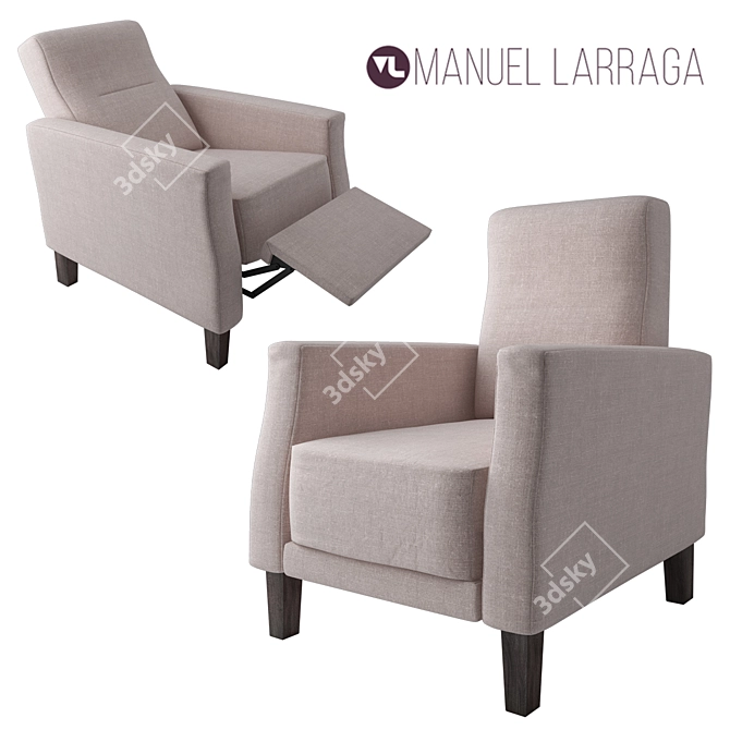Manuel Larraga Riga Relax Chair 3D model image 1