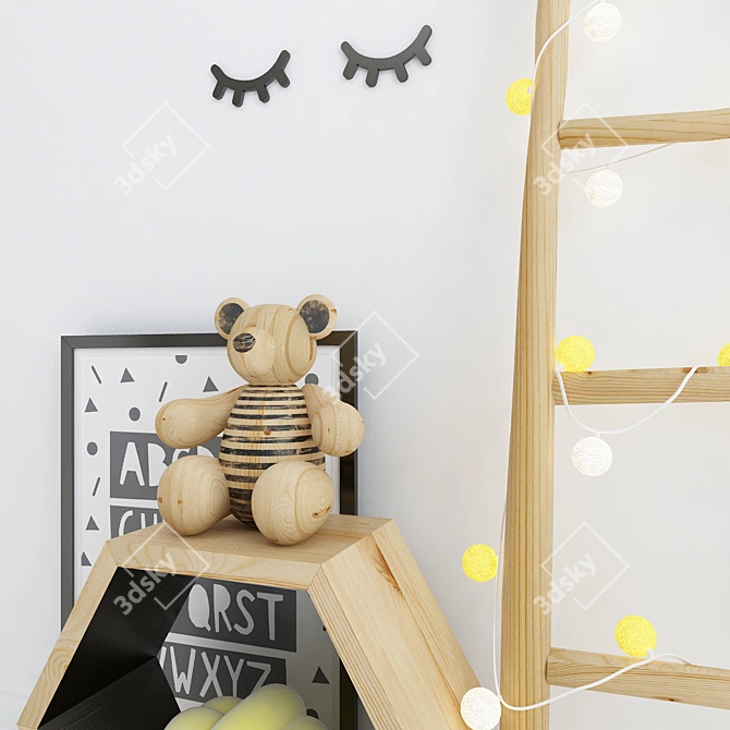 Nordic-inspired Children's Decor 3D model image 2