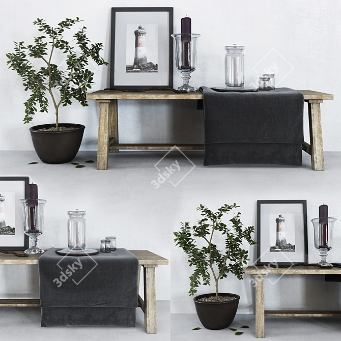 Modish Interiors Decor Set 3D model image 1