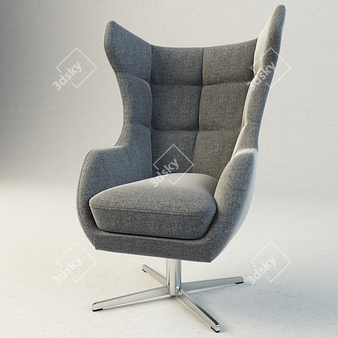 Neo Zing Armchair: Your Ultimate Relaxation Zone 3D model image 2