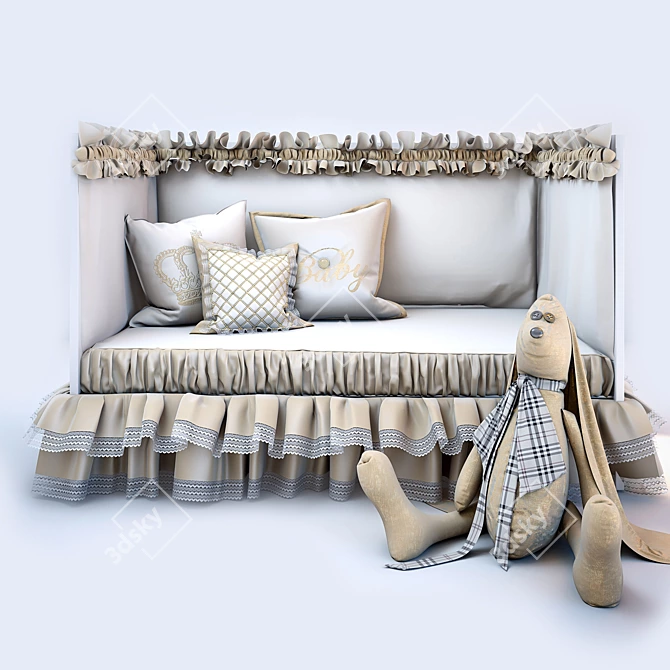 Cozy Bunny Baby Bedding Set by IKEA 3D model image 1
