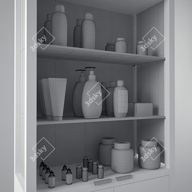 Chemical Storage Rack 3D model image 2